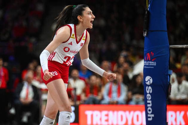 Turkiye v Germany - 2026 FIVB Volleyball Nations League ANKARA, TURKIYE - JUNE 20: Yaprak Erkek (20) of Turkiye celebrates after scoring a point during the 2026 FIVB Volleyball Nations League Phase 2 match between Turkiye and Germany at the Ankara Sports Hall in Ankara, Turkiye on June 20, 2026. Akin Celiktas Anadolu Ankara Turkey. Editorial use only. Please get in touch for any other usage.  Copyright: x2026xAnadoluxAkinxCeliktasx
