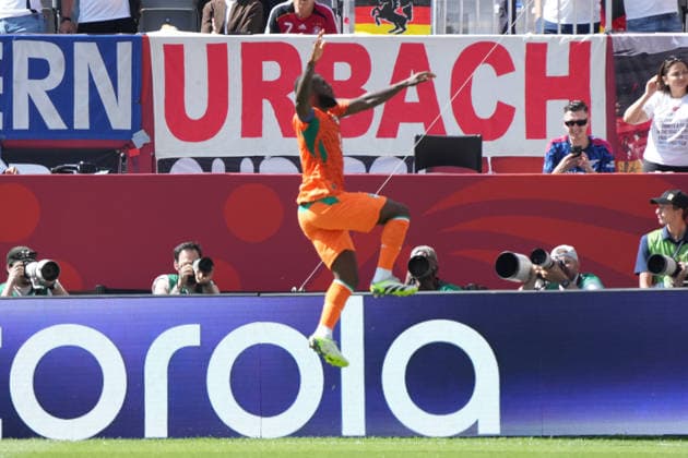 celebrate the goal, goal celebration for the 0-1 by Franck Kessie, Ivory Coast, Côte dIvoire, June 20, 2026, Toronto, Germany vs. Ivory Coast, Toronto Stadium, World Cup 2026, Group E, Matchday 2,detected_source_language