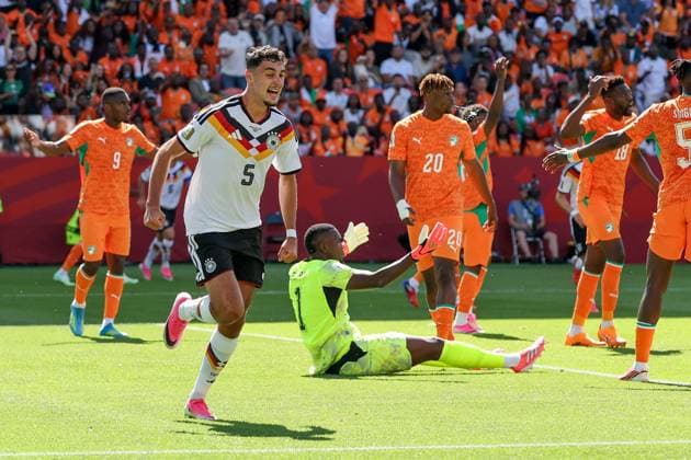 Aleksandar Pavlovic celebrates a goal for Germany 5; goal disallowed, Germany vs. Ivory Coast, soccer, FIFA, 2026 World Cup, group stage, June 20, 2026, Toronto, Ontario, Canada,detected_source_language Copyright: xkolbert-press ChristianxKolbertx