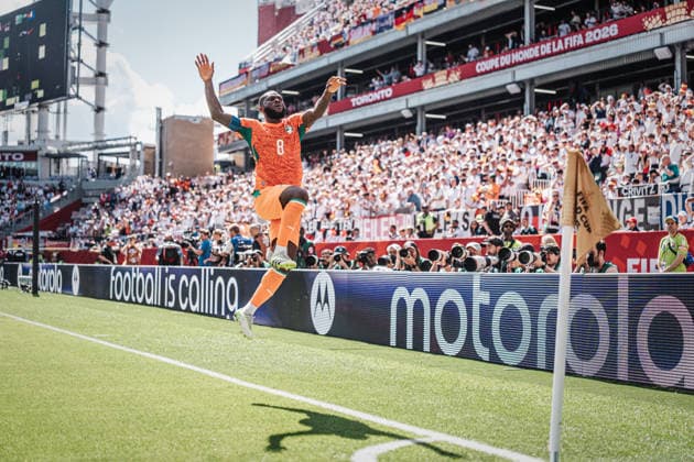 Mens Soccer 2026 FIFA World Cup Group E Germany vs. Ivory Coast June 20, 2026 Goal celebration by Franck Kessie (8), Ivory Coast Toronto, Toronto Stadium, Ontario, Canada,detected_source_language