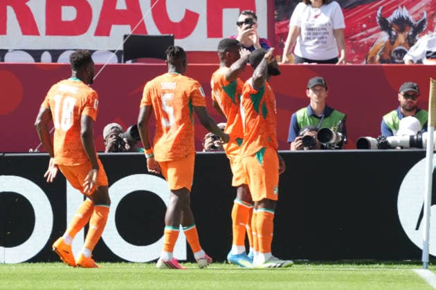 celebrate the goal, goal celebration for the 0-1 by Franck Kessie, Ivory Coast, Côte dIvoire, June 20, 2026, Toronto, Germany vs. Ivory Coast, Toronto Stadium, World Cup 2026, Group E, Matchday 2,detected_source_language