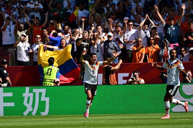 FIFA World Cup, WM, Weltmeisterschaft, Fussball 2026 - Group E - Germany vs Ivory Coast Aleksandar Pavlovic of Germany gestures after he scored a disallowed goal during the FIFA World Cup 2026 group stage match Germany against Ivory Coast, in Toronto, Canada, 20 June 2026. TORONTO United States  Copyright: xEDUARDOxLIMAx