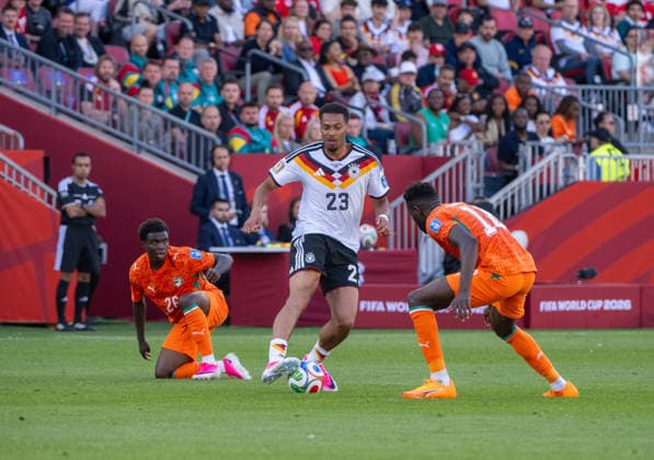 Soccer, Mens, 2026 FIFA World Cup, Group E match in Toronto, Matchday 2, Germany vs. Ivory Coast, from left Copyright: xMatthiasxKochx
