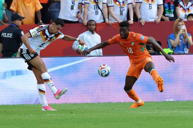 June 20, 2026, Soccer, Mens, 2026 FIFA World Cup, Group Stage, Group E, Toronto, Germany vs. Ivory Coast, Aleksandar Pavlovic (Germany), Ibrahim Sangare (Ivory Coast), Toronto, BMO Field, Ontario, Canada (CAN),detected_source_language Copyright: xSebastianxBachx