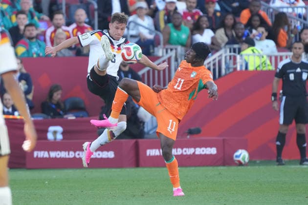 Joshua Kimmich, Germany vs. Yan Diomande, Ivory Coast, Cote dIvoire, June 11, 2026, Toronto, Germany vs. Ivory Coast, Toronto Stadium, World Cup 2026, Group E, Matchday 2,detected_source_language