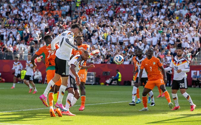 Soccer, Mens, 2026 FIFA World Cup, Group E match in Toronto, Matchday 2, Germany vs. Ivory Coast, scoring chance by Kai Havertz (Germany), June 20, 2026,,detected_source_language Copyright: xMatthiasxKochx