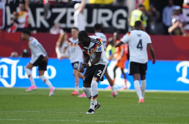 Antonio Rüdiger of Germany celebrates during the Germany vs. Ivory Coast match in Group E of the 2026 FIFA World Cup at Toronto Stadium in Toronto, Canada, on June 20, 2026. Photo by Thor Wegner, DeFodi Images,detected_source_language