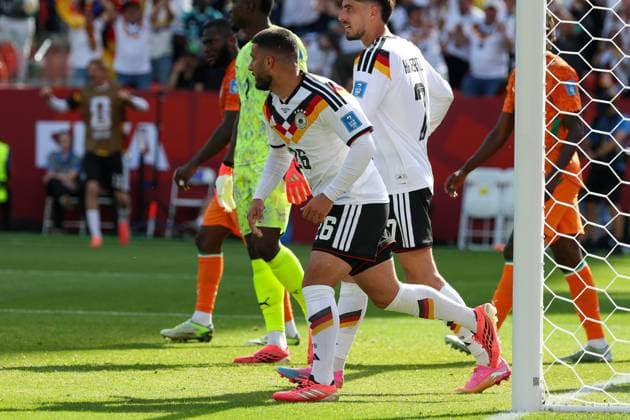 Deniz Undav celebrates his goal in the 26th minute as Germany ties the score at 1-1, Germany vs. Ivory Coast, Soccer, FIFA, 2026 World Cup, Group Stage, June 20, 2026, Toronto, Ontario, Canada,detected_source_language Copyright: xkolbert-press ChristianxKolbertx