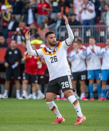 Soccer, Mens, 2026 FIFA World Cup, Group E match in Toronto, Matchday 2, Germany vs. Ivory Coast, Deniz Undav (Germany), celebrating after scoring the 1-1 goal, June 20, 2026,,detected_source_language Copyright: xMatthiasxKochx