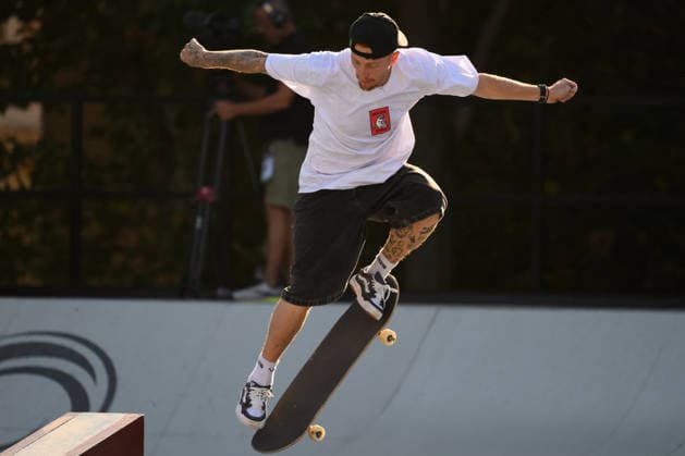 Giovanni Vianna of Brazil competes in the semi-finals of the men s street skateboard World Cup at Colle Oppio Park in Rome (Italy), June 20, 2026. andreaxstaccioli