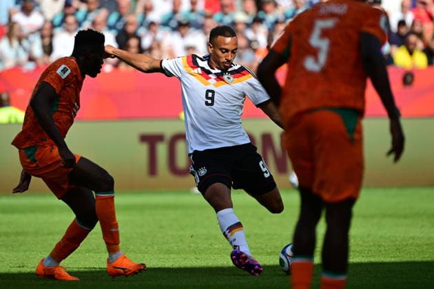 FIFA World Cup, WM, Weltmeisterschaft, Fussball 2026 - Group E - Germany vs Ivory Coast Jamie Leweling of Germany in action during the FIFA World Cup 2026 group stage match Germany against Ivory Coast, in Toronto, Canada, 20 June 2026. TORONTO United States  Copyright: xEDUARDOxLIMAx