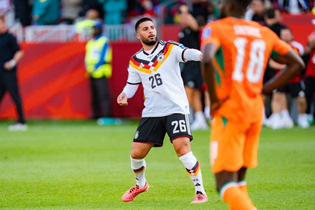 2026 FIFA World Cup, Group E, Match 2, Germany vs. Ivory Coast, June 20, 2026, at Toronto Stadium, Toronto. Goal to make it 1–1 by Deniz Undav (Germany), , Joshua Kimmich (Germany), Kai Havertz (Germany),detected_source_language Copyright: xBahhoxKarax