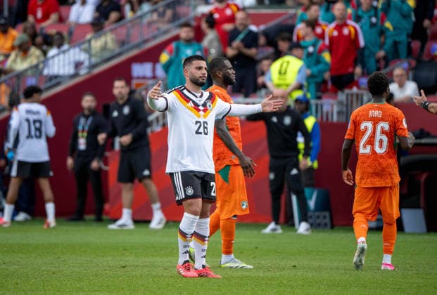 Soccer, Mens, 2026 FIFA World Cup, Group E match in Toronto, Matchday 2, Germany vs. Ivory Coast, Deniz Undav (Germany), celebrating after scoring the goal that made it 2–1, June 20, 2026,,detected_source_language Copyright: xMatthiasxKochx