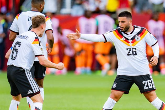 2026 FIFA World Cup, Group E, Match 2, Germany vs. Ivory Coast, June 20, 2026, at Toronto Stadium, Toronto. Goal to make it 1–1 by Deniz Undav (Germany), , Joshua Kimmich (Germany), Kai Havertz (Germany),detected_source_language Copyright: xBahhoxKarax