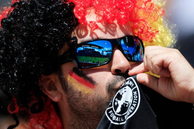 A fan from Germany cheers on the team in a Group E match of the 2026 FIFA World Cup, WM, Weltmeisterschaft, Fussball between Germany and Ivory Coast at BMO Stadium in Toronto, Canada, 20 June 2026. FIFA World Cup 2026 - Group E - Germany vs. Ivory Coast !ACHTUNG: NUR REDAKTIONELLE NUTZUNG!  Copyright: xBienvenidoxVelascox GR6294 20260620-55020660448_1
