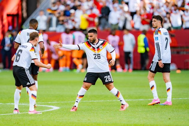 2026 FIFA World Cup, Group E, Match 2, Germany vs. Ivory Coast, June 20, 2026, at Toronto Stadium, Toronto. Goal to make it 1–1 by Deniz Undav (Germany), , Joshua Kimmich (Germany), Kai Havertz (Germany),detected_source_language Copyright: xBahhoxKarax