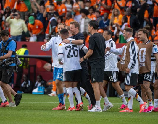 Soccer, Mens, 2026 FIFA World Cup, Group E match in Toronto, Matchday 2, Germany vs. Ivory Coast, from left Copyright: xMatthiasxKochx