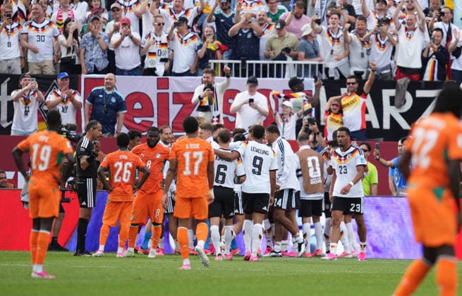 Deniz Undav of Germany celebrates during the Germany vs. Ivory Coast match in Group E of the 2026 FIFA World Cup at Toronto Stadium in Toronto, Canada, on June 20, 2026. Photo by DeFodi Images (Thor Wegner),detected_source_language