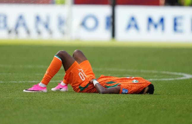 Simon Adingra of Ivory Coast looks despondent after the game between Germany and Ivory Coast in Group E of the 2026 FIFA World Cup at Toronto Stadium in Toronto, Canada, on June 20, 2026. Photo by DeFodi Images (Thor Wegner),detected_source_language