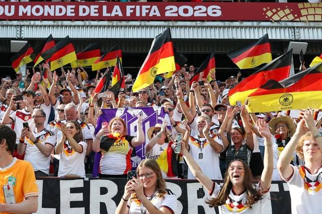 Final celebration; fans celebrate their victory; Germany vs. Ivory Coast; soccer; FIFA; 2026 World Cup; group stage; June 20, 2026, Toronto, Ontario, Canada,detected_source_language Copyright: xkolbert-press ChristianxKolbertx
