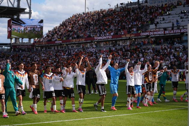Germany v Ivory Coast - FIFA World Cup, WM, Weltmeisterschaft, Fussball 2026 - Group E TORONTO, CANADA - JUNE 20: Players of Germany celebrate after the 2026 FIFA World Cup First Stage Group E match between Germany and Ivory Coast at Toronto Stadium (BMO Field) in Toronto, Ontario, Canada on June 20, 2026. Mert Alper Dervis Anadolu Ontario Canada. Editorial use only. Please get in touch for any other usage.  Copyright: x2026xAnadoluxMertxAlperxDervisx