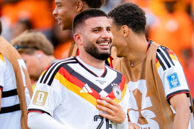 2026 FIFA World Cup, Group E, Match 2, Germany vs. Ivory Coast, June 20, 2026, at Toronto Stadium, Toronto. Deniz Undav of Germany is celebrated after the final whistle alongside Jamal Musiala of Germany.,detected_source_language Copyright: xBahhoxKarax