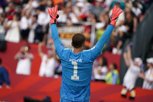 Soccer, 2026 World Cup, FIFA World Cup 2026, Soccer World Cup, Canada, USA, Mexico 2026, , Germany vs. Ivory Coast, Group Stage, Group E, June 20, 2026, Toronto Stadium, Canada, Manuel Neuer, Germany celebrates—action still, photo by Chai von der Laage. FIFA regulations prohibit any use of photographs as image sequences and or quasi-video. EDITORIAL USE ONLY,,detected_source_language