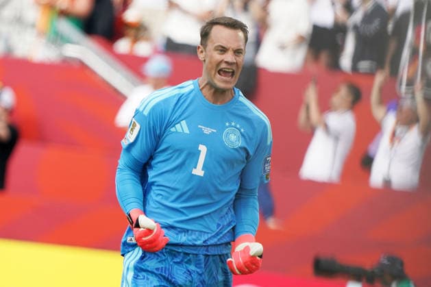 Soccer, 2026 World Cup, FIFA World Cup 2026, Soccer World Cup, Canada, USA, Mexico 2026, , Germany vs. Ivory Coast, Group Stage, Group E, June 20, 2026, Toronto Stadium, Canada, Manuel Neuer, Germany celebrates—action still, photo by Chai von der Laage. FIFA regulations prohibit any use of photographs as image sequences and or quasi-video. EDITORIAL USE ONLY,,detected_source_language