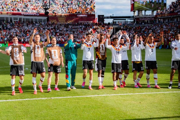 2026 FIFA World Cup, Group E, Match 2, Germany vs. Ivory Coast, June 20, 2026, at Toronto Stadium, Toronto Joshua Kimmich (Germany) Pascal Gross (Germany) Waldemar Anton (Germany) David Raum (Germany) Alexander Nübel (Germany) Kai Havertz (Germany) Asane Ouedraogo (Germany) Nathaniel Brown (Germany) Deniz Undav (Germany) Angelo Stiller (Germany) Jamie Leweling (Germany) Malick Thiaw (Germany),detected_source_language Copyright: xBahhoxKarax