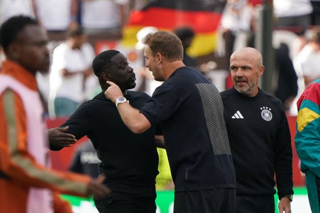 Soccer, 2026 World Cup, FIFA World Cup 2026, Soccer World Cup, Canada, USA, Mexico 2026, , Germany vs. Ivory Coast, Group Stage, Group E, June 20, 2026, Toronto Stadium, Canada, Emerse Fae, Ivory Coast Coach, Julian Nagelsmann, Germany Coach, Photo by Chai von der Laage. FIFA regulations prohibit any use of photographs as image sequences and or quasi-video. EDITORIAL USE ONLY,,detected_source_language