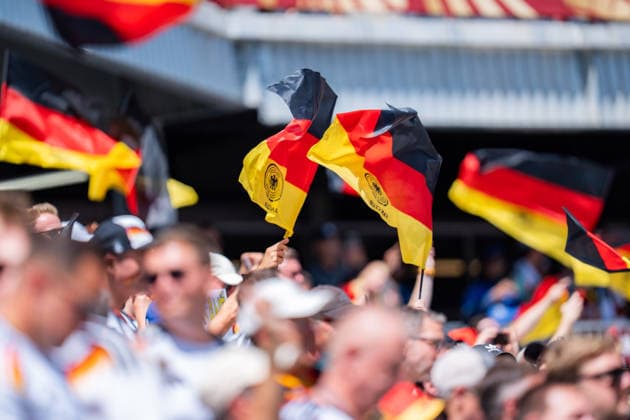2026 FIFA World Cup, Group E, Match 2, Germany vs. Ivory Coast, June 20, 2026, at Toronto Stadium, Toronto; German fans; German flags,detected_source_language Copyright: xBahhoxKarax