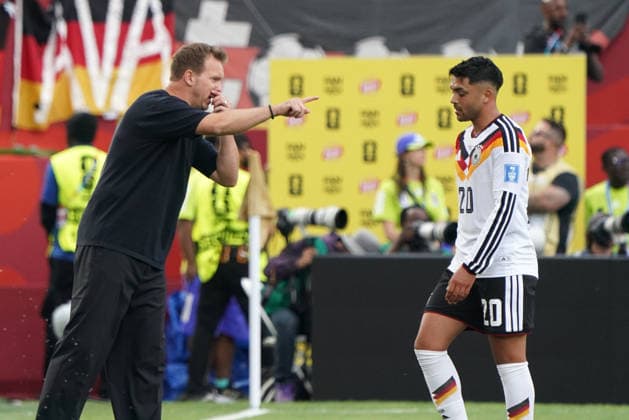 Soccer, 2026 World Cup, FIFA World Cup 2026, Soccer World Cup, Canada, USA, Mexico 2026, Germany vs. Ivory Coast, Group Stage, Group E, June 20, 2026, Toronto Stadium, Canada, Julian Nagelsmann, Germany (GER) Head Coach, Nadiem Amiri, Photo by Chai von der Laage. FIFA regulations prohibit any use of photographs as image sequences and or quasi-video. EDITORIAL USE ONLY,,detected_source_language