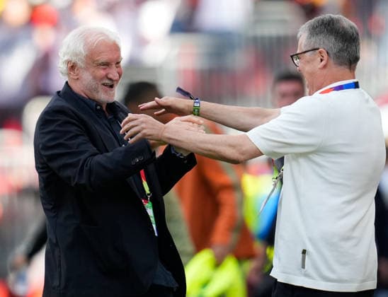 Rudi Voeller, Germanys sporting director, celebrates after the group stage match at the 2026 FIFA World Cup against Ivory Coast CAN, FIFA World Cup, Germany vs. Ivory Coast, Toronto, June 20, 2026 CAN, FIFA World Cup, Germany vs. Ivory Coast, Toronto, June 20, 2026, Toronto,detected_source_language Copyright: xEibner-Pressefoto ScottxColemanx EP_SCN