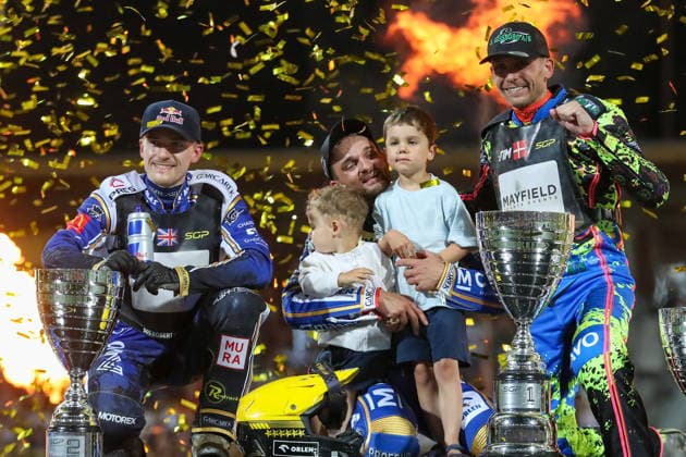 Wroclaw 20.06.2026. Zuzel FIM indywidualne mistrzostwa swiata na zuzlu sezon 2026 --- FIM Speedway Grand Prix season 2026 nz Bartosz Zmarzlik, Michael Jepsen Jensen, Robert Lambert Fot. Kacper Staniec NEWSPIX.PL --- newspix.pl POLAND OUT! 