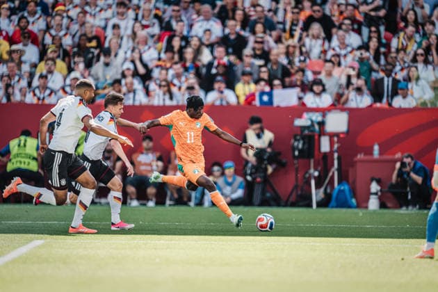 Mens Soccer 2026 FIFA World Cup Group E Germany vs. Ivory Coast June 20, 2026 Shot by Yan Diomande 11, Ivory Coast Toronto, Toronto Stadium, Ontario, Canada,detected_source_language