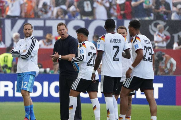 Soccer, 2026 World Cup, FIFA World Cup 2026, Soccer World Cup, Canada, USA, Mexico 2026, , Germany vs. Ivory Coast, Group Stage, Group E, June 20, 2026, Toronto Stadium, Canada, Julian Nagelsmann, Germany (GER) Head Coach, Nadiem Amiri, Antonio Rüdiger, Felix Nmecha, Photo by Chai von der Laage. FIFA regulations prohibit any use of photographs as image sequences and or quasi-video. EDITORIAL USE ONLY,,detected_source_language