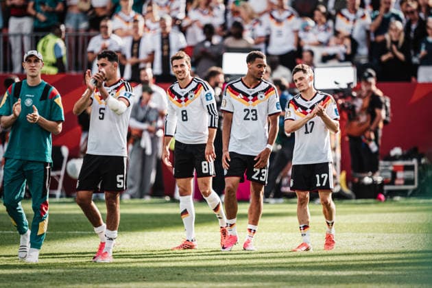Mens Soccer 2026 FIFA World Cup Group E Germany vs. Ivory Coast June 20, 2026 Celebrating after the victory, from left