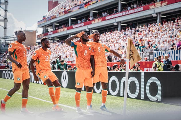 Mens Soccer, 2026 FIFA World Cup, Group E, Germany vs. Ivory Coast, June 20, 2026, Goal Celebration, Ivory Coast