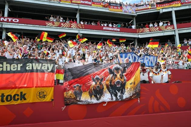 German fans celebrate their teams 2-1 victory over Ivory Coast; soccer, FIFA, 2026 World Cup, group stage, June 20, 2026, Toronto, Ontario, Canada,detected_source_language Copyright: xkolbert-press ChristianxKolbertx