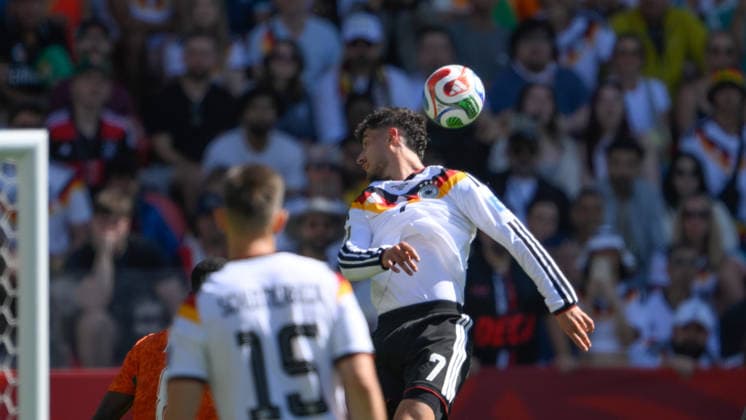 June 20, 2026, Toronto, Ontario, Canada: Kai Havertz ( 7) of Germany leaps to head the ball during the 2026 FIFA World Cup, WM, Weltmeisterschaft, Fussball game between Germany and CÃ te d Ivoire at Toronto Stadium. Toronto Canada - ZUMAv136 20260620_zsp_v136_023 Copyright: xJeffxVoganx