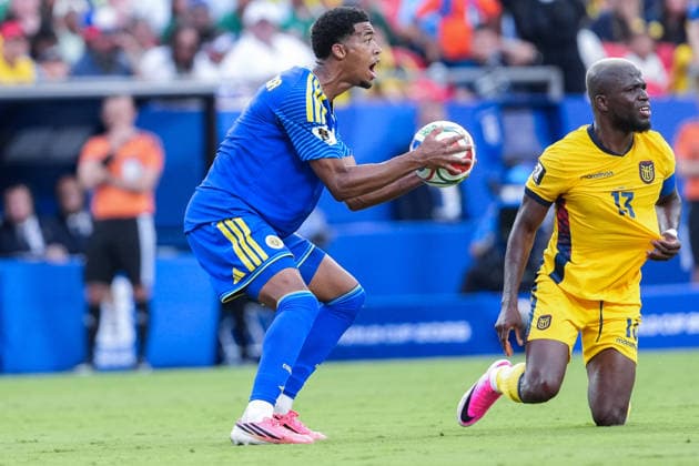 Livano Comenencia of Curacao (L) reacts during a FIFA Men’s World Cup 2026 Group Stage football match between Ecuador and Curacao at Kansas City Stadium, in Kansas City on June 20th 2026 (Photo by Alexandra Fechete SPP)  Copyright: xAlexandraxFechete SPPx Sportspressphoto_SPR172293