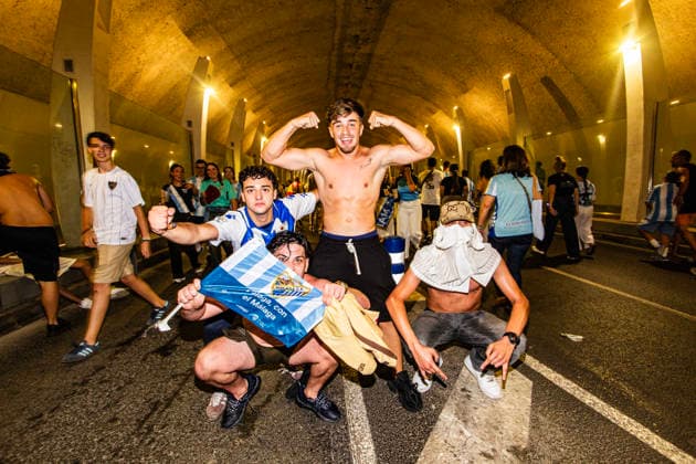 Malaga fans celebrate promotion to Spanish first division Supporters of Malaga Football Club celebrate their team s promotion to Spain s top tier, the Primera Division of La Liga. The team beat their Andalusian rivals UD Almeria 2-1 in the play off final on 20 June 2026., Credit:Konstantin Sergeyev Avalon Spain, Andalusia, Malaga  Copyright: xKonstantinxSergeyevx xAvalonx 1111553832