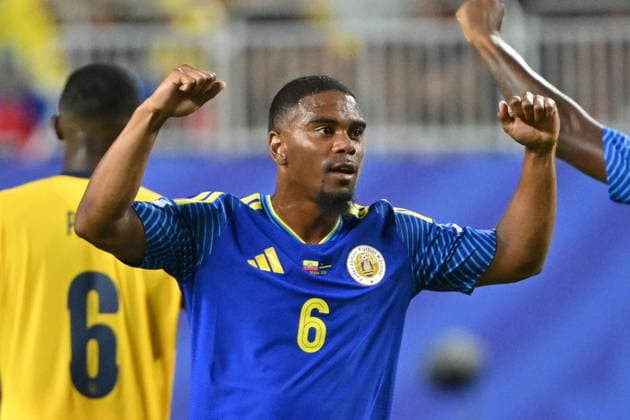 FIFA World Cup, WM, Weltmeisterschaft, Fussball 2026 - Group E - Ecuador vs Curacao Godfried Roemeratoe of Curacao gestures after the FIFA World Cup 2026 group stage match Ecuador against Curacao, in Kansas City, USA, 20 June 2026. KANSAS CITY United States  Copyright: xAMYxKONTRASx
