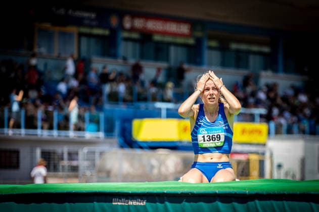 2026 South German Championships (Adult and U18 Youth) Koblenz, June 20, 2026 After being eliminated from the competition and her final failed attempt, Alina Etzel of WGL Schwäbisch Hall in the women’s high jump at the 2026 Southern German Championships for Seniors and U18 Youth on June 20, 2026, at Oberwerth Stadium in Koblenz, Rhineland Palatinate,detected_source_language Copyright: xBEAUTIFULxSPORTS R.xSchmittx