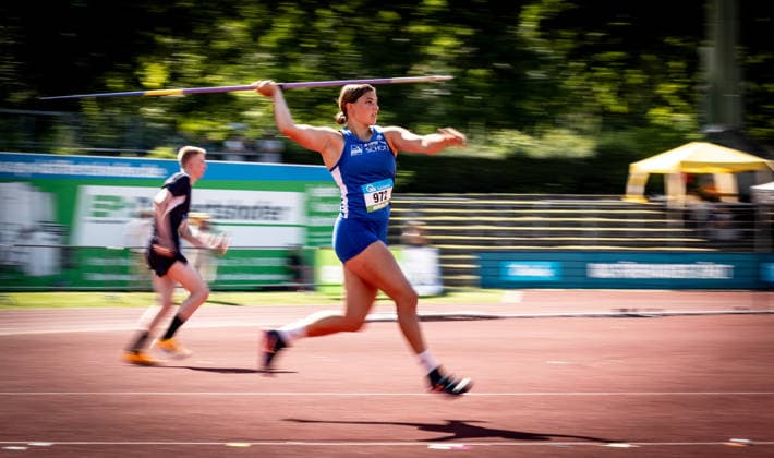 2026 South German Championships (Adults and U18 Youth) in Koblenz, June 20, 2026 Franca Arnold of TSV SCHOTT Mainz in the women’s javelin throw at the 2026 South German Championships for Seniors and U18 Youth on June 20, 2026, at Oberwerth Stadium in Koblenz, Rhineland-Palatinate,detected_source_language Copyright: xBEAUTIFULxSPORTS R.xSchmittx