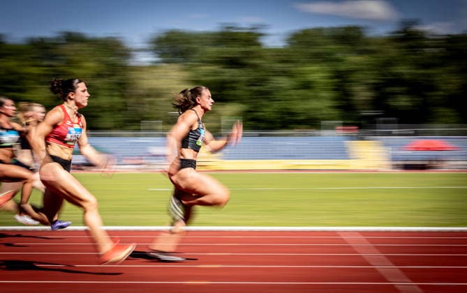 Süddeutsche Meisterschaften 2026 Aktive und Jugend U18; Koblenz, 20.06.2026 Impression: Jessica Koch (TSV Crailsheim) im 100m-Sprint der Frauen; Süddeutsche Meisterschaften Aktive und Jugend U18 am 20.06.2026 im Stadion Oberwerth in Koblenz (Rheinland-Pfalz). *** 2026 South German Championships (Adult and U18 Youth) in Koblenz, June 20, 2026 Copyright: xBEAUTIFULxSPORTS R.xSchmittx