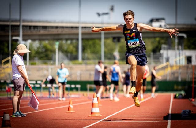 2026 South German Championships (Adults and U18 Youth) in Koblenz, June 20, 2026 Niklas Stroh of USC Mainz in the men’s triple jump at the 2026 Southern German Championships for Seniors and U18 Youth on June 20, 2026, at Oberwerth Stadium in Koblenz, Rhineland-Palatinate,detected_source_language Copyright: xBEAUTIFULxSPORTS R.xSchmittx