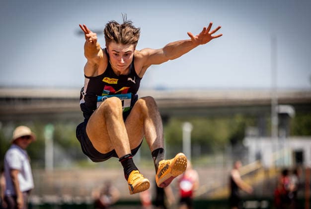2026 South German Championships (Adults and U18 Youth) in Koblenz, June 20, 2026 Niklas Stroh of USC Mainz in the men’s triple jump at the 2026 Southern German Championships for Seniors and U18 Youth on June 20, 2026, at Oberwerth Stadium in Koblenz, Rhineland-Palatinate,detected_source_language Copyright: xBEAUTIFULxSPORTS R.xSchmittx