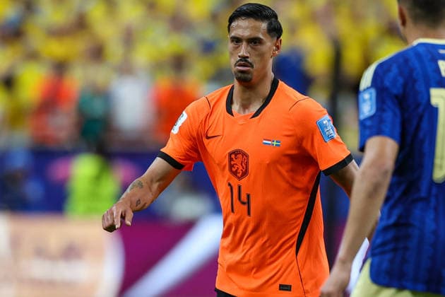 Tijjani Reijnders of the Netherlands in action during the 2026 FIFA World Cup Group F match between the Netherlands and Sweden at Houston Stadium on June 20, 2026, in Houston, United States. Photo by Torbjorn Tande, DeFodi Images,detected_source_language