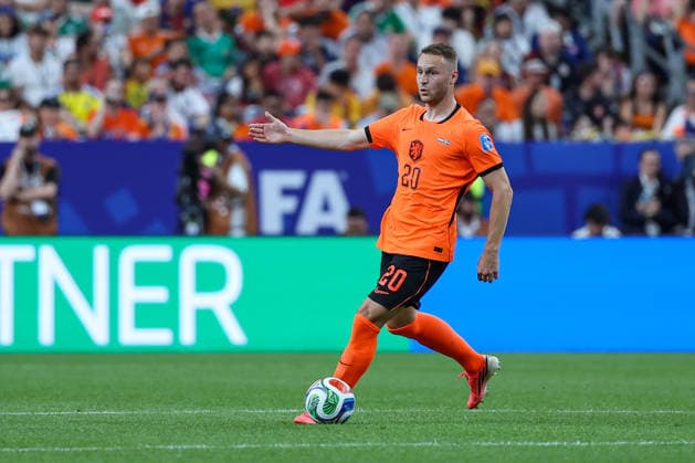Teun Koopmeiners of the Netherlands in action during the 2026 FIFA World Cup Group F match between the Netherlands and Sweden at Houston Stadium on June 20, 2026, in Houston, United States. Photo by Torbjorn Tande, DeFodi Images,detected_source_language
